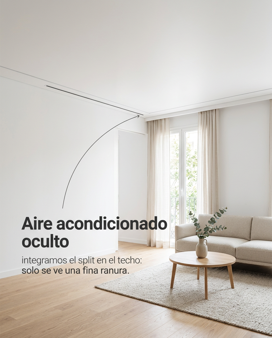 Aire acondicionado oculto